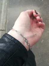 Pulsera de acero inoxidable para hombre y mujer, collar de Hip Hop, joyería de moda, novedad