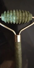 Rodillo masajeador Facial de piedra de Jade Natural, conjunto de rascador de Gua Sha verde, herramientas adelgazantes de belleza, 2 unidades