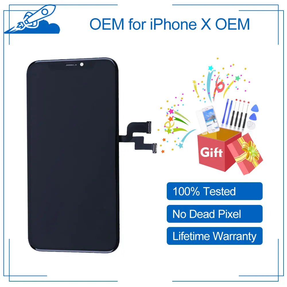 Для iphone X XS Max XR ЖК дисплей retina дисплей для Tianma OLED OEM экран дигитайзер для iphone X ЖК сборка Замена с инструментами
