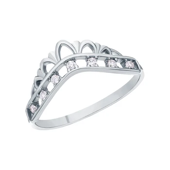 

Silver ring with cubic zirconia sunlight sample 925