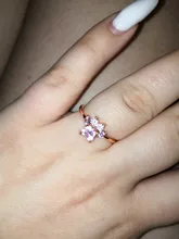 Anillo ajustable con apertura de anillos de Color dorado para mujer, con diseño de garra de gato y pata de oso, boda romántica, cristal Rosa CZ, regalos de amor, joyería