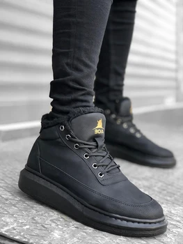 

BA0151 Black Sports Boots , High Quality 100% Vegan Leather Men Boots. Shoe Boot, Sneaker , Chaussure , Uomo , Young Man , Chaussures De Jeunes Hommes , Leather