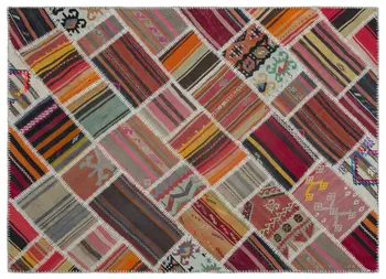 

Handmade Natural Vintage Patchwork Rug Area Rug 158x224 Cm-5'2''X7'4''