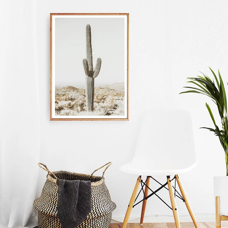 Desert Print, Saguaro Wall Art Canvas Painting Home Decor