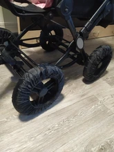 Cubierta para rueda de cochecito de bebé, Protector para ruedas de silla de ruedas a prueba de polvo, funda de tela Oxford antisuciedad para carrito de bebé, 2 uds. Acce