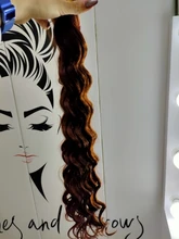 Saisity-extensiones de cabello trenzado de 22 pulgadas, mechones de pelo sintético ombré con ondas al agua de ganchillo, color rubio oscuro, 80 g/paquete, 1 ud.