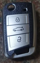 PU TPU carcasa de llave de mando a distancia de coche caso Shell para Volkswagen VW Golf MK7 Passat B5 B6 B7 Tiguan Skoda Octavia para asiento Ibiza Leon FR 2