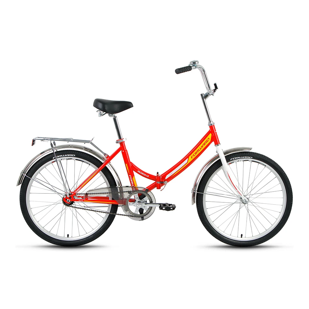 Велосипед FORWARD VALENCIA 1.0(24" 1 ск. рост 16" - Цвет: Красный