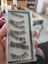 Conjunto de pestañas postizas magnéticas largas 3D de visón, pestañas postizas gruesas naturales magnéticas, 5 unidades