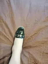 Mocasines de piel auténtica para mujer, zapatos planos sin cordones, con borlas, de talla grande