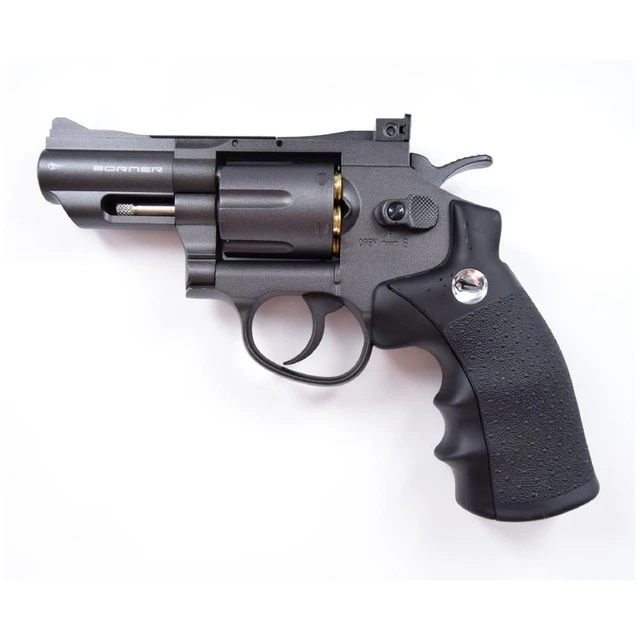 Borner Super Sport 708 2.5″  Pack Revolver de balines Full Metal  (perdigones Bolas de Acero BB's). Arma de Aire comprimido CO2 Calibre 4,5mm  Potencia de 2.55 Julios : : Deportes y aire libre