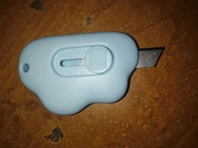 Minicuchillo de utilidad portátil, cuchilla de corte de papel, material de papelería Escolar, papelería, Color nube