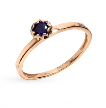 

Gold ring with sapphires sunlight sample 585