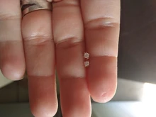 CANNER-Pendientes de plata de ley 925 auténtica para mujer, Mini Pendientes de tuerca de cuatro garras, Diamante de circonita, joyería Coreana de oro