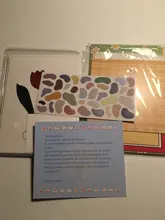 Tarjeta decorativa de tulipán de 13 hojas, bloque de Color geométrico de flor inglesa, postal artesanal, pegatina de pared, accesorios para fotos, tarjetas de felicitación