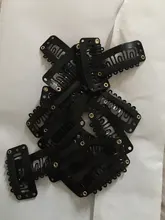 Pinzas para pelucas en forma de U, 20 piezas, 32mm, con parte trasera de silicona para extensiones de cabello, herramienta de accesorios