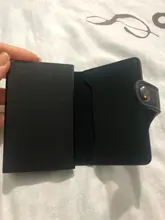 Bycobecy-tarjetero de aluminio con broche para hombre y mujer, funda de Metal RFID para tarjeta de identificación inteligente, Delgado, titular de la identificación, cuero PU