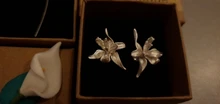 Lotus Fun-pendientes de plata de primera ley con forma de flor para mujer, aretes pequeños, plata esterlina 925 Plata de Ley auténtica, oro de 18 quilates, 18K, diseño fino, hecho a mano