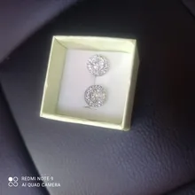 Pendientes de plata S925 con Circonia cúbica para mujer, joyería fina para novias, joyería de compromiso romántica para boda, Brincos, envío directo, CCE032