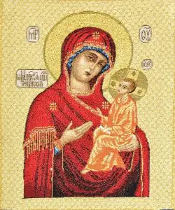 

Coupon tapestry "icon of the Tikhvin Mother of God" (25x30)