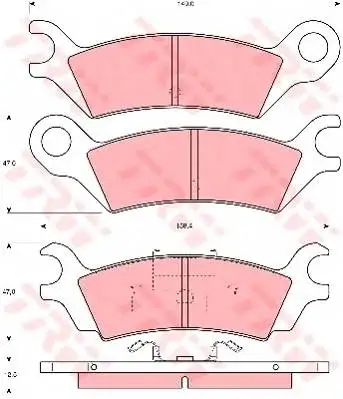 Колодки тормозные MAZDA 626 2.0 83-87/929 2.0 82-87 задние TRW G