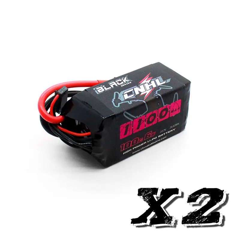 2 единицы RFI CNHL черная серия 1100mAh 6S 22,2 V 100C Lipo аккумулятор с вилкой XT60 для RC грузовика самолета FPV - Цвет: PCS