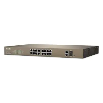 

TEF12 with 16 ports Gigabit Ethernet Switch series 10/100 / 2 Gigabit Web Smart PoE