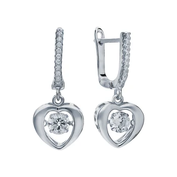 

Silver earrings with cubic zirconia sunlight sample 925