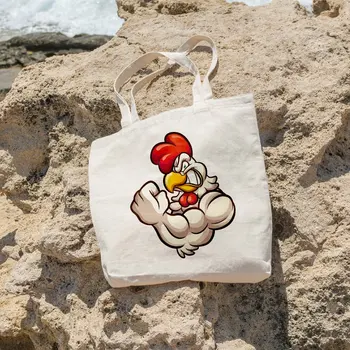 

Angemiel Bag Muscular Strong Chicken Figured Shopping Beach Tote Bag