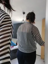 Casual Blouse Tops Chiffon-Shirts Two-Piece-Set V-Neck Half-Sleeve Leopard Sexy Striped