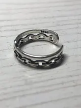 Anillos abiertos con cara feliz sonriente para mujer, anillos abiertos ajustables apilables de enlace, joyería trenzada, Color plateado antiguo Punk, A835