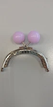 LIONSEN 8cm dulces perlas de plata asa metálica para marco de bolso para el bolso de embrague accesorios bolso haciendo beso Cierre de broche 18 colores