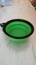 Tazón plegable de silicona para perros y mascotas, cuenco de agua portátil para exteriores, pequeño, 350ml, 1000ml