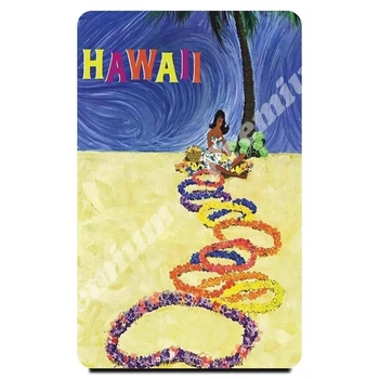 

Hawaii souvenir magnet vintage poster