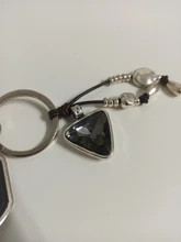 Anslow-llaveros de cristal triangulares para mujeres y niñas, Accesorios para llaveros de bolsa, amigos, LOW0014KY