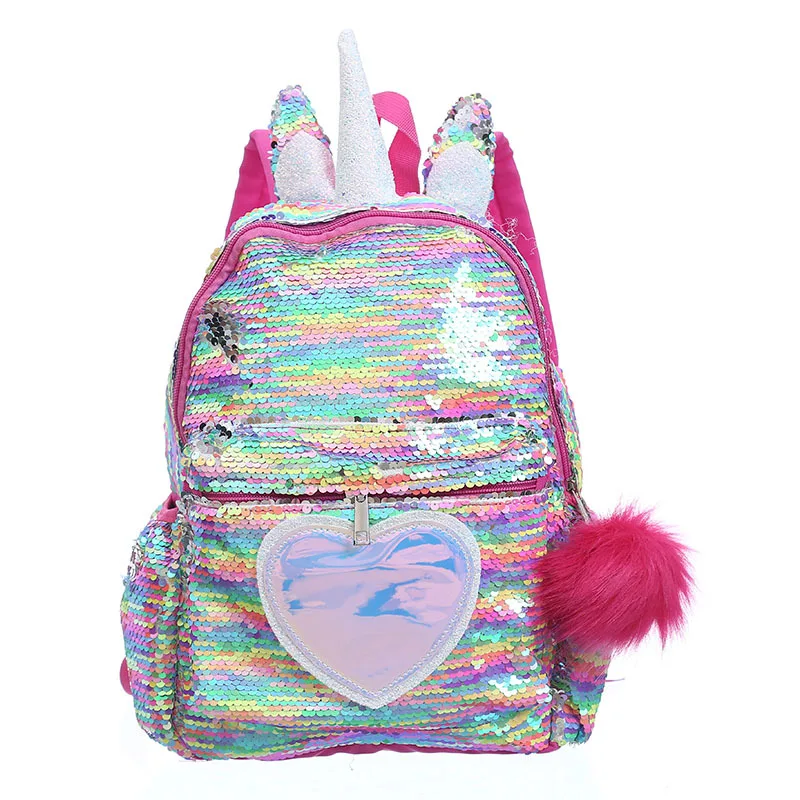 

Mini Backpack Women Mochila Mujer Sequins Unicorn School Bags For Kids Girls Small Bagpack Kids Back Pack