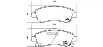 

Brake disc pads front. Honda CR-V III (re _) 06/06- / Honda CR-V IV (rm _) 01/12-brembo art. p28045