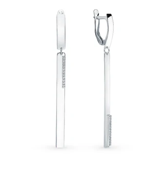 

Silver earrings with cubic zirconia sunlight sample 925