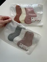 3 pares de calcetines de bebé niña y niño pequeño, algodón, accesorios de ropa de invierno, Color puro, calcetines de bebé de algodón peinado para otoño 2020