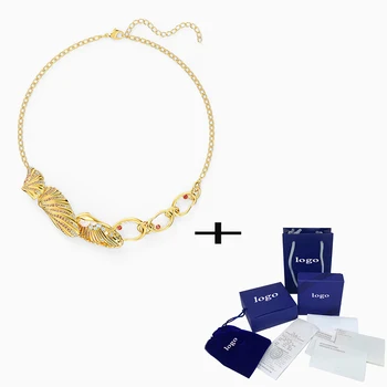 

SWA 2020 New Fashion Pink White Crystal Shell Necklace To Send Wife Birthday Party Anniversary Valentine's Day Exquisite Gift