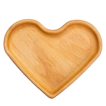 

Big baby plate heart wood beech, dishes for children eco-friendly dishes, dishes of wood