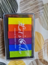 Almohadilla de tinta no tóxica de seguridad, 6 colores, almohadilla de tinta creativa de arco iris, sello de goma a base de aceite para impresión de dedos de niños, regalo artístico para niños