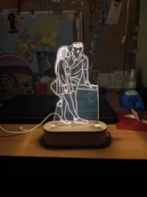 Night-Light Wooden-Base Christmas-Gift Photo-Customized Wedding DIY Holiday for USB 3D