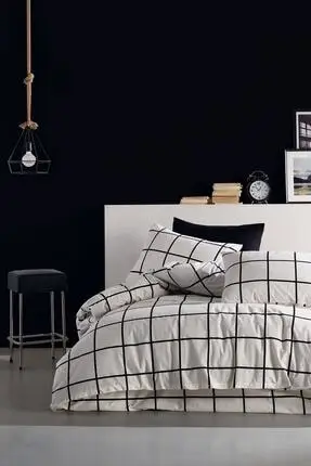 

Karo black King sıze 240x220cm beddıng set 4 PCS 100% Ranforce cotton