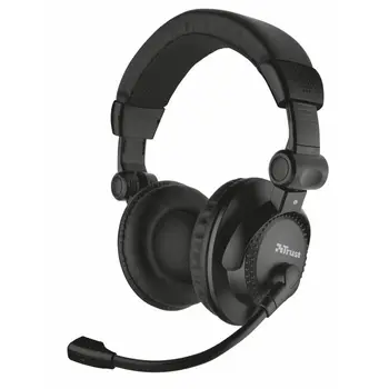 

Headphones with microphone TRUST like-stereo-volume in earphone-soft pads and adjustable headband-CABLE pull