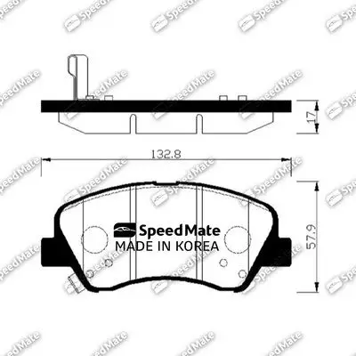 Колодки HYUNDAI SOLARIS(RB)(2010-)/KIA RIO(UB)(2011-) SPEEDMAT