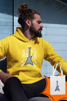 

Angemiel Wear Legend Rock Yellow Men 'S Hooded Sweatshirt Bags Kombin