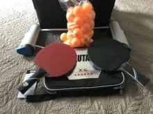 KOKUTAKU-raqueta de ping pong ITTF profesional, 4/5/6 estrellas, raqueta de tenis de mesa de carbono, conjunto de remo de murciélago, granos en Goma con bolsa