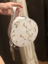 Bolsos redondos de encaje para mujer, bandoleras cruzadas de piel sintética de alta calidad, con cadena de flores frescas pequeñas, gran oferta, 2020