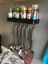 Shampoo Shelf Kitchen-Rack Black Aluminum Space Single-Tier
